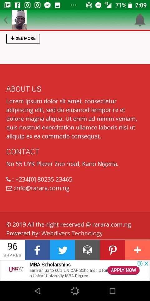 Rarara Website App 3 تصوير الشاشة