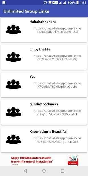Unlimited Group Links for Whatsapp screenshot 1