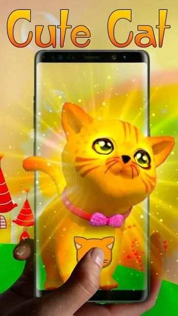 Tema Kucing Lucu 3D screenshot 2