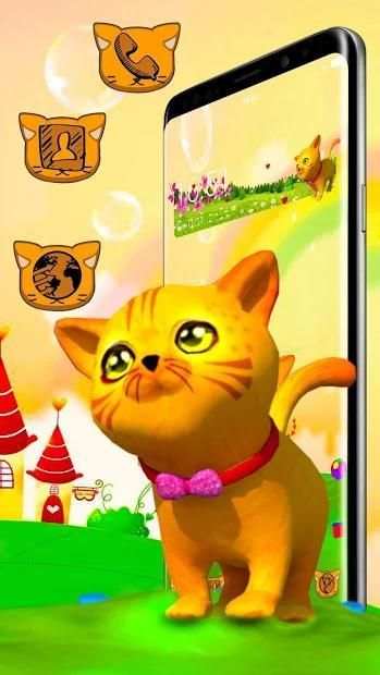 Tema Kucing Lucu 3D screenshot 1