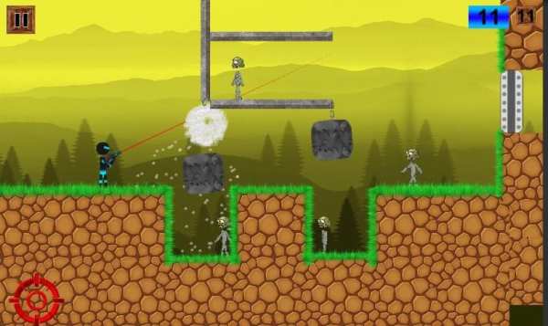 Free-Fire Stickman Warrior vs Zombie screenshot 1