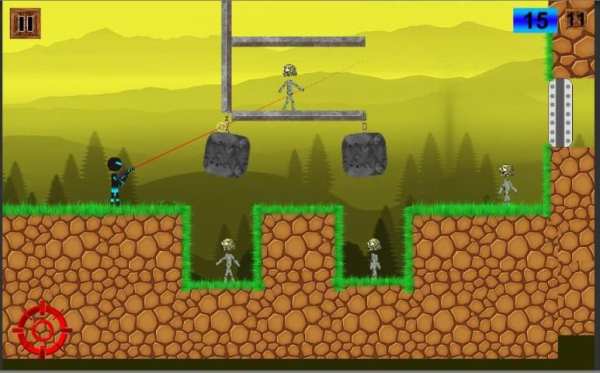 Free-Fire Stickman Warrior vs Zombie screenshot 2