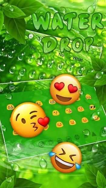 Water Drop Leaf Keyboard Theme स्क्रीनशॉट 2