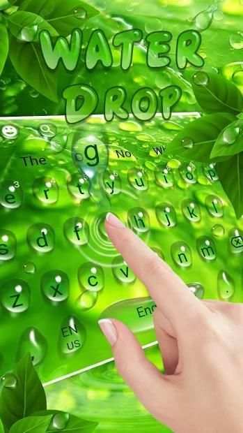 Water Drop Leaf Keyboard Theme स्क्रीनशॉट 3