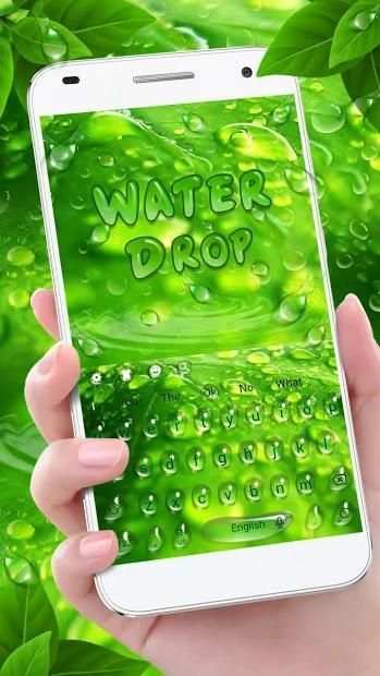 Water Drop Leaf Keyboard Theme स्क्रीनशॉट 4