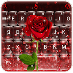 Red Rose Flower Keyboard Theme आइकन