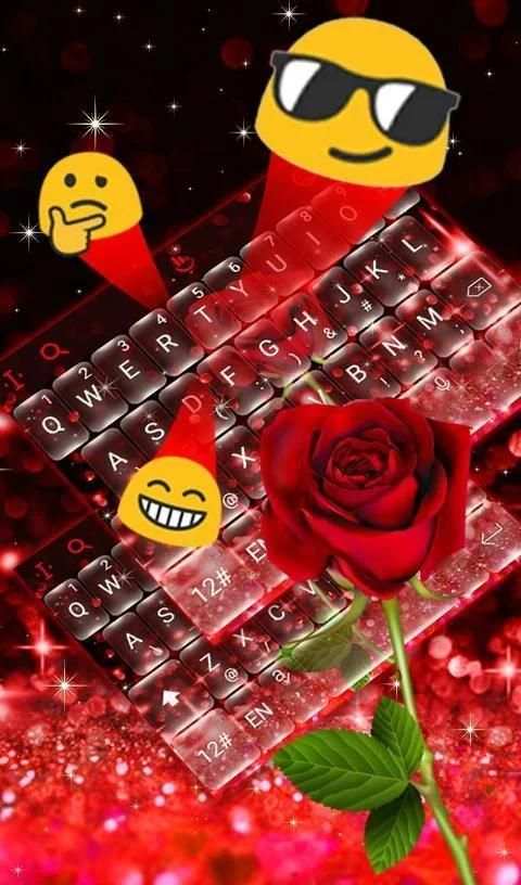 Red Rose Flower Keyboard Theme स्क्रीनशॉट 4