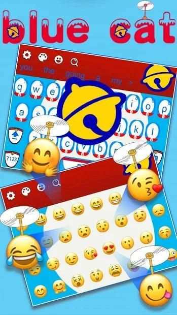 Cute Blue cat keyboard screenshot 1