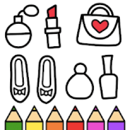 ikon Princess Makeup Coloring Book: Beauty and Drawing