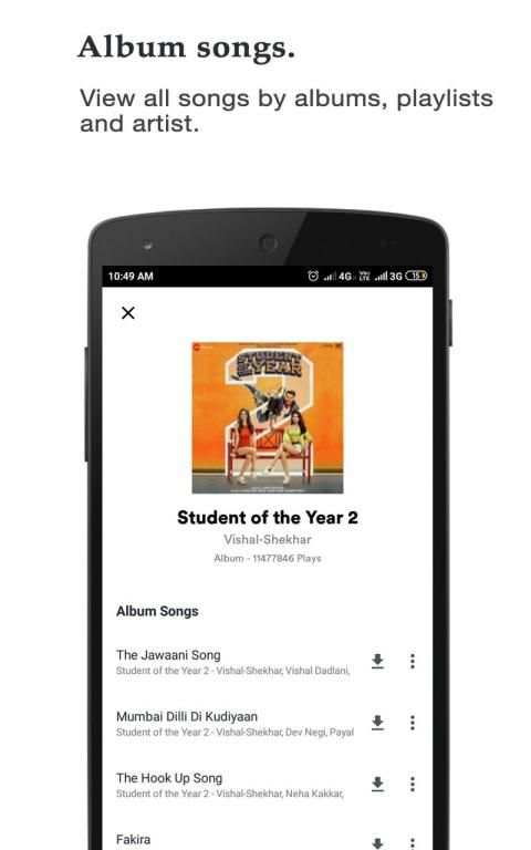 JioSaavn Free Songs Download, Including JioMusic स्क्रीनशॉट 3