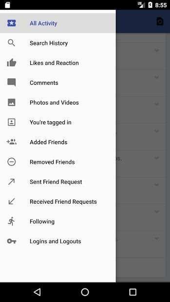Activity Log for Facebook स्क्रीनशॉट 1