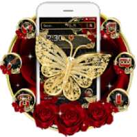 Gold Luxury Butterfly Rose Theme