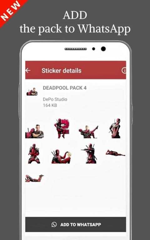 Deadpool Stickers For WhatsApp - New WAStickerApps screenshot 2