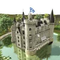 La Mothe Chandeniers 3D : le château en 1889. on 9Apps