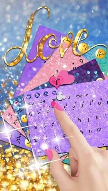 Glitter keyboard theme screenshot 1