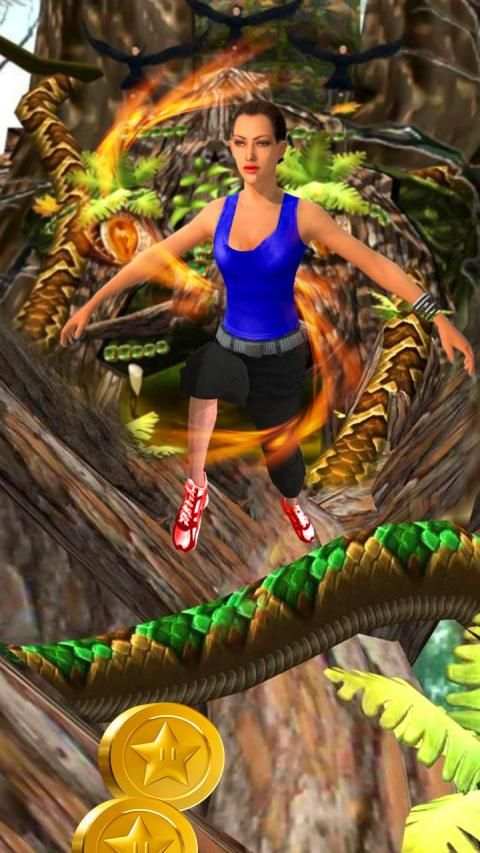 Temple Endless Jungle Fire Run स्क्रीनशॉट 1