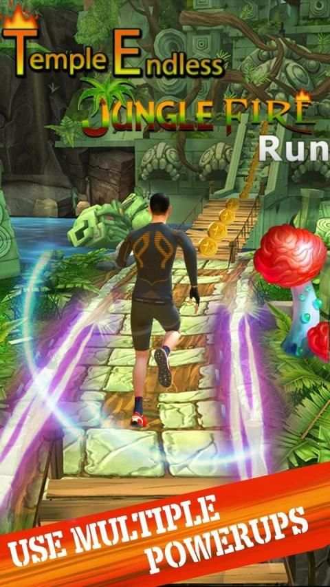 Temple Endless Jungle Fire Run स्क्रीनशॉट 4