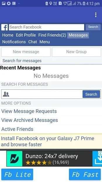 Facebook Lite & Fast screenshot 1