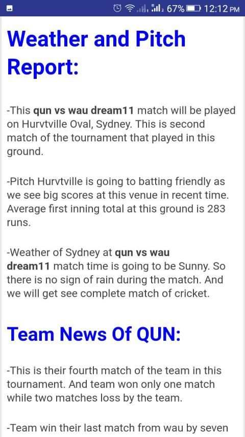 Dream Team & Tips For Dream11 screenshot 2