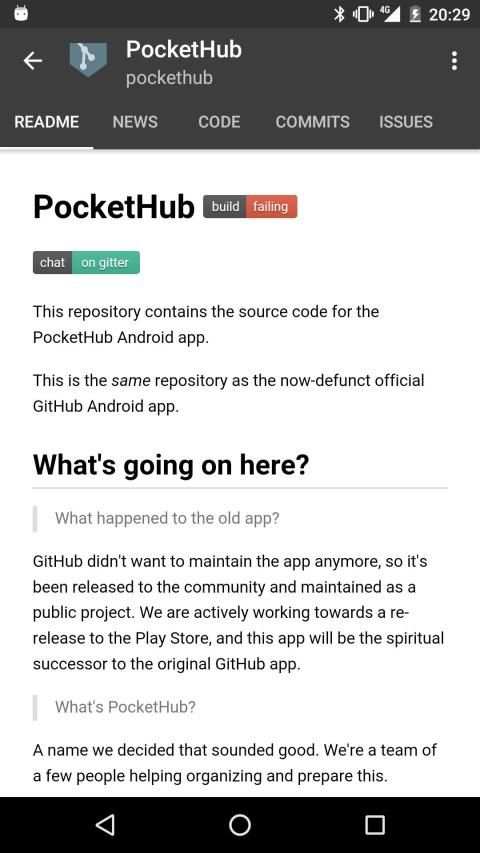 PocketHub for GitHub screenshot 1