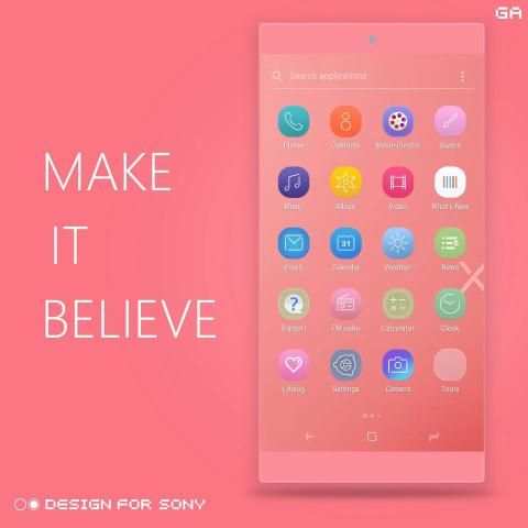 GALAXY XPERIA Theme | JUST RED *Tema SONY Xperia screenshot 2
