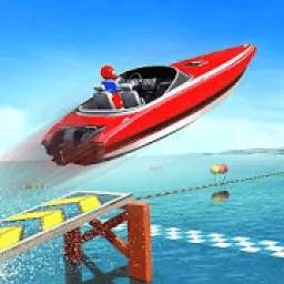 Water Surfer Speed Boat Stunts: Racing Games