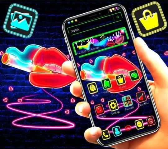 Neon Lips Launcher Theme* screenshot 4