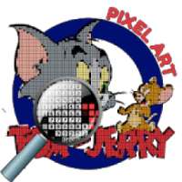 Color by Number Tom and Jerry Pixel Art