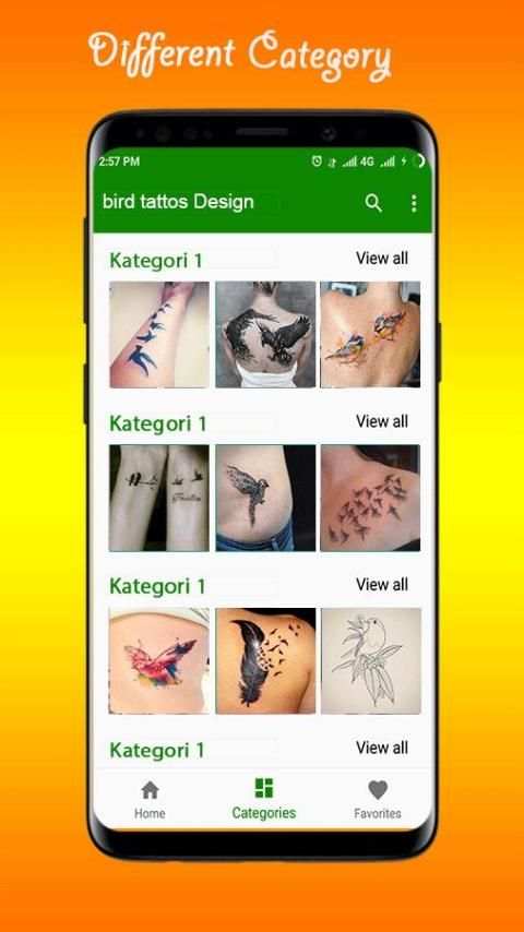 Bird Tattos Design स्क्रीनशॉट 4