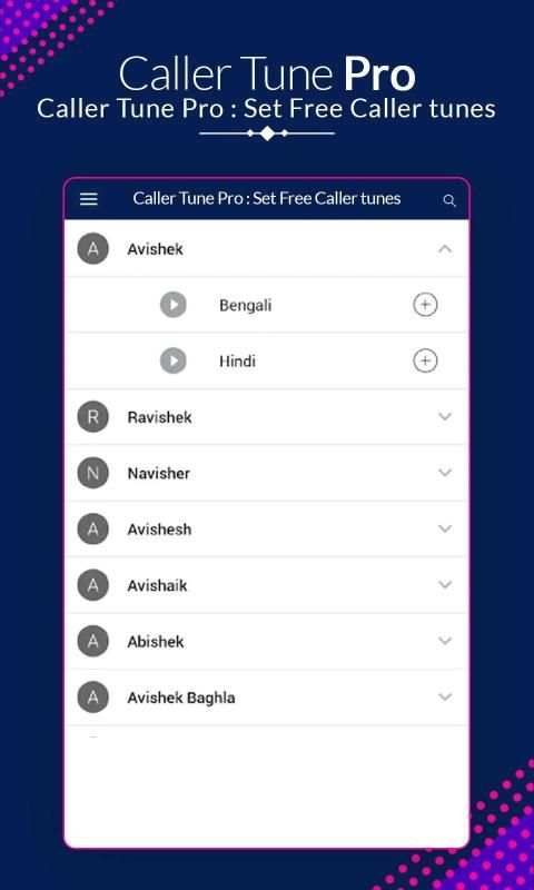 Caller Tune Pro - Set Free Caller Tunes स्क्रीनशॉट 1
