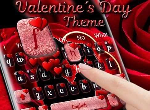 Valentine's Day Love Keyboard Theme स्क्रीनशॉट 1