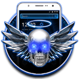 ikon Tema Blue Tech Angel Skull