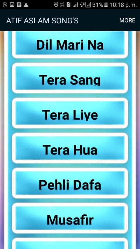Atif Aslam Hit SONG'S listen or download 2019 screenshot 2