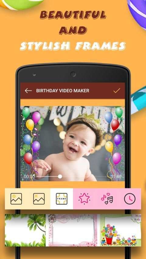 Birthday Video Maker - Video maker स्क्रीनशॉट 2