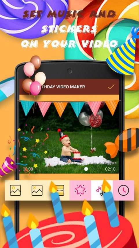Birthday Video Maker - Video maker स्क्रीनशॉट 1