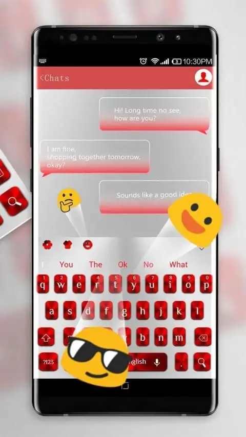 White Red Keyboard screenshot 1