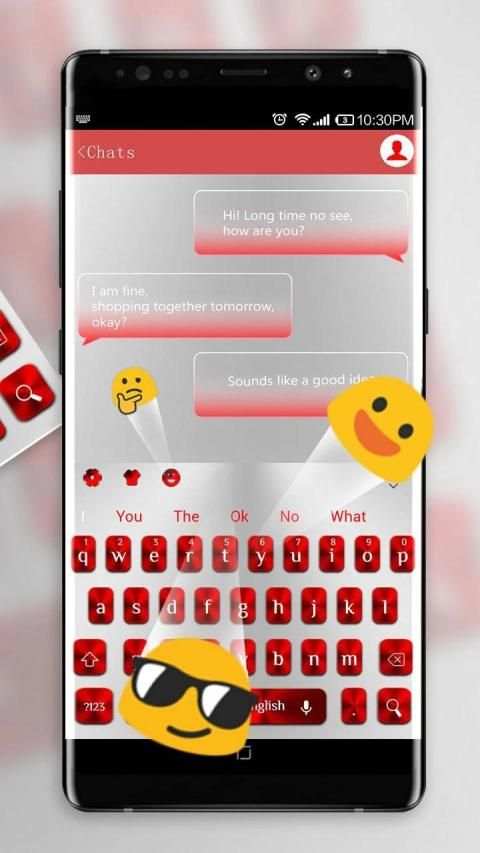 White Red Keyboard screenshot 1