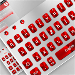 ikon White Red Keyboard