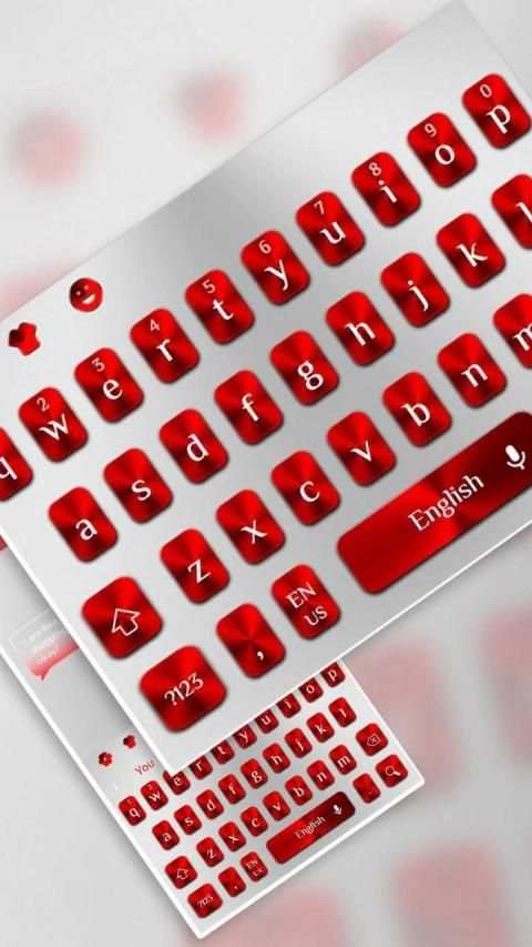 White Red Keyboard स्क्रीनशॉट 3