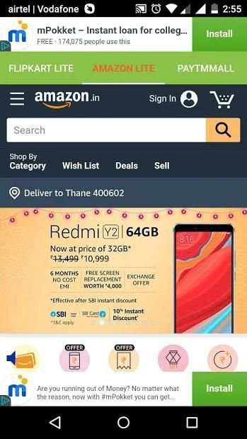 Flipkart & Amazon Lite App स्क्रीनशॉट 2