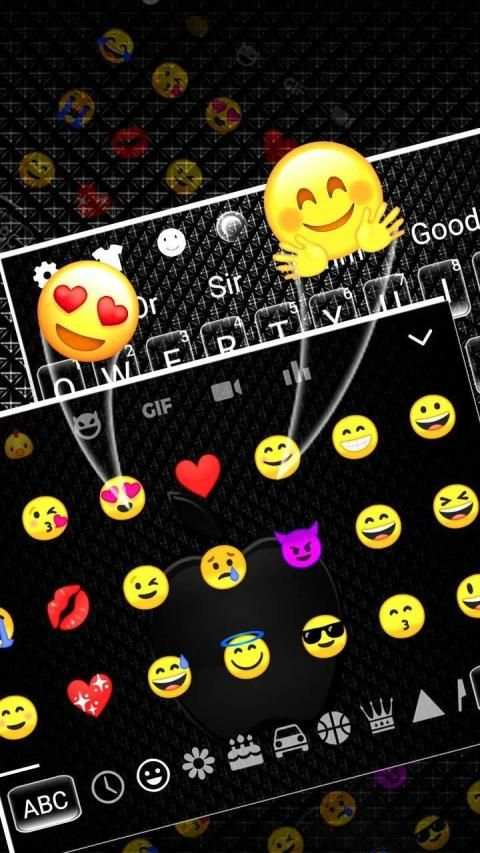 Cool Black Apple Keyboard Theme* स्क्रीनशॉट 2