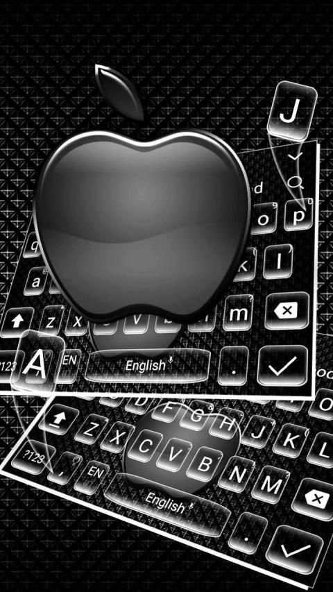 Cool Black Apple Keyboard Theme* स्क्रीनशॉट 3