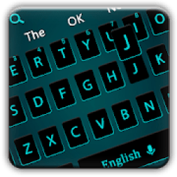 ikon Neon Blue Keyboard