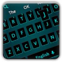 Neon Blue Keyboard
