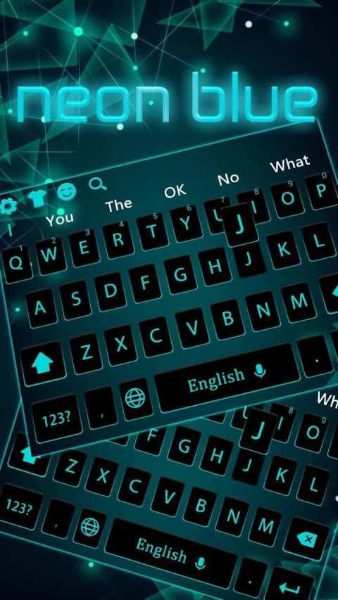 Neon Blue Keyboard स्क्रीनशॉट 3