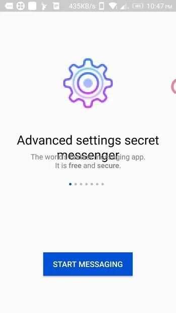 Advanced settings secret messenger screenshot 1