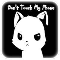 Cute Angry Cat Don't Touch My Phone Theme