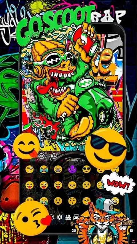 Keyboard graffiti wall screenshot 1