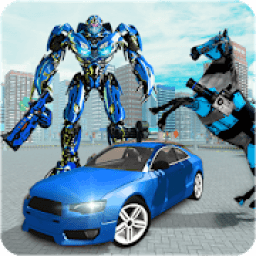 US Police Car Robot War Wild Horse Robot Transform icon