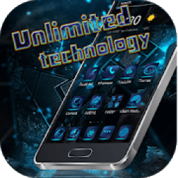 Blue Tech Cube Neon Theme icon